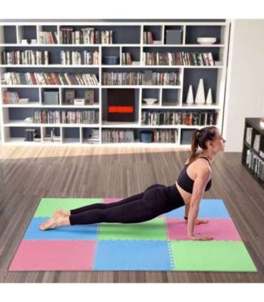 MP10 MULTIPACK GREEN-BL-RED PUZZLE PROTECTIVE MAT 60x60x1.0 CM (9 PCS. SET) ONE FITNESS