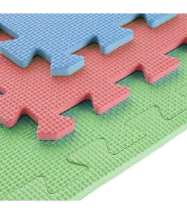 MP10 MULTIPACK GREEN-BL-RED PUZZLE PROTECTIVE MAT 60x60x1.0 CM (9 PCS. SET) ONE FITNESS