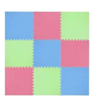 MP10 MULTIPACK GREEN-BL-RED PUZZLE PROTECTIVE MAT 60x60x1.0 CM (9 PCS. SET) ONE FITNESS