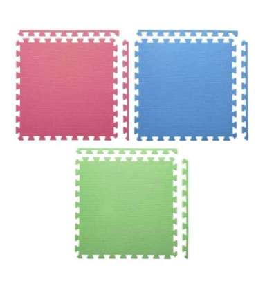 MP10 MULTIPACK GREEN-BL-RED PUZZLE PROTECTIVE MAT 60x60x1.0 CM (9 PCS. SET) ONE FITNESS