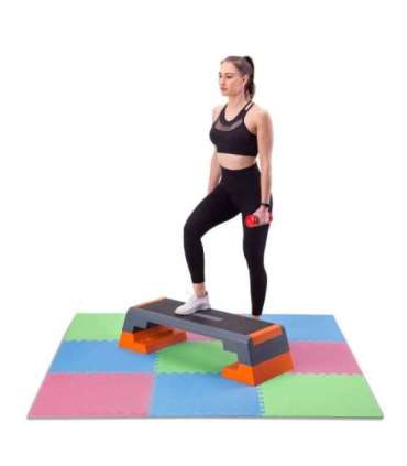 MP10 MULTIPACK GREEN-BL-RED PUZZLE PROTECTIVE MAT 60x60x1.0 CM (9 PCS. SET) ONE FITNESS