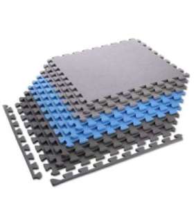 MP10 MULTIPACK L. GRAY-BLUE- D.GRAY PUZZLE PROTECTIVE MAT 60x60x1.0 CM (9 PCS. SET) ONE FITNESS