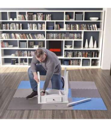 MP10 MULTIPACK L. GRAY-BLUE- D.GRAY PUZZLE PROTECTIVE MAT 60x60x1.0 CM (9 PCS. SET) ONE FITNESS