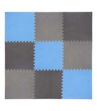 MP10 MULTIPACK L. GRAY-BLUE- D.GRAY PUZZLE PROTECTIVE MAT 60x60x1.0 CM (9 PCS. SET) ONE FITNESS