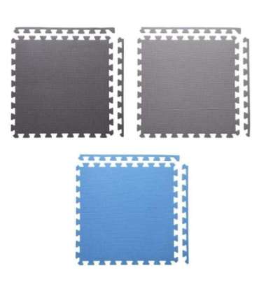MP10 MULTIPACK L. GRAY-BLUE- D.GRAY PUZZLE PROTECTIVE MAT 60x60x1.0 CM (9 PCS. SET) ONE FITNESS