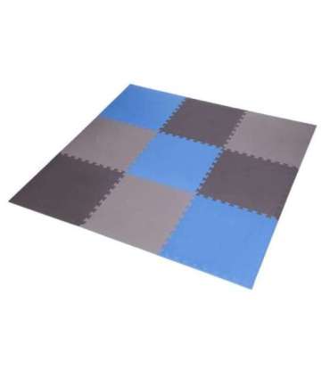 MP10 MULTIPACK L. GRAY-BLUE- D.GRAY PUZZLE PROTECTIVE MAT 60x60x1.0 CM (9 PCS. SET) ONE FITNESS