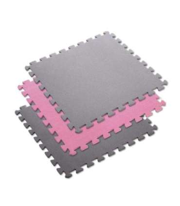 MP10 MULTIPACK L. GRAY-PINK- D.GRAY PUZZLE PROTECTIVE MAT 60x60x1.0 CM (9 PCS. SET) ONE FITNESS