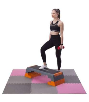 MP10 MULTIPACK L. GRAY-PINK- D.GRAY PUZZLE PROTECTIVE MAT 60x60x1.0 CM (9 PCS. SET) ONE FITNESS