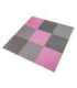 MP10 MULTIPACK L. GRAY-PINK- D.GRAY PUZZLE PROTECTIVE MAT 60x60x1.0 CM (9 PCS. SET) ONE FITNESS