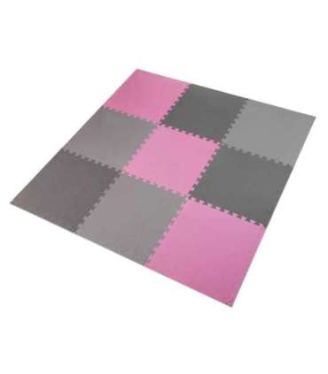MP10 MULTIPACK L. GRAY-PINK- D.GRAY PUZZLE PROTECTIVE MAT 60x60x1.0 CM (9 PCS. SET) ONE FITNESS