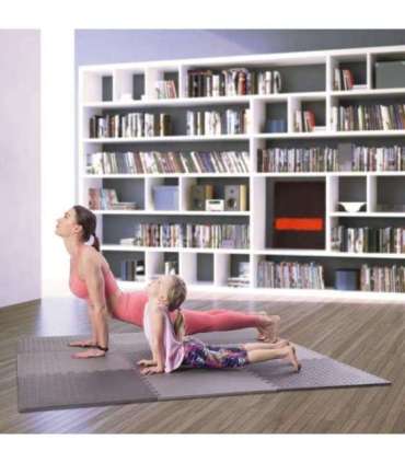 MP12 MULTIPACK D. GRAY PUZZLE MAT FOR GYM EQUIPMENT (9PCS) HMS PREMIUM