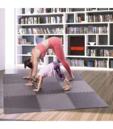 MP12 MULTIPACK D. GRAY PUZZLE MAT FOR GYM EQUIPMENT (9PCS) HMS PREMIUM