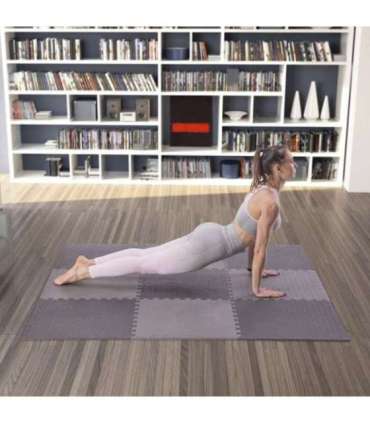 MP12 MULTIPACK D. GRAY PUZZLE MAT FOR GYM EQUIPMENT (9PCS) HMS PREMIUM