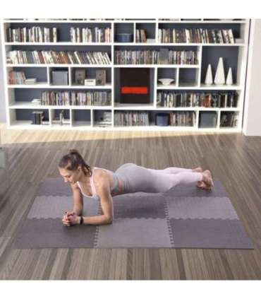MP12 MULTIPACK D. GRAY PUZZLE MAT FOR GYM EQUIPMENT (9PCS) HMS PREMIUM