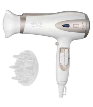 ADLER AD 2248WC HAIR DRYER, WHITE AND CHAMPAGNE