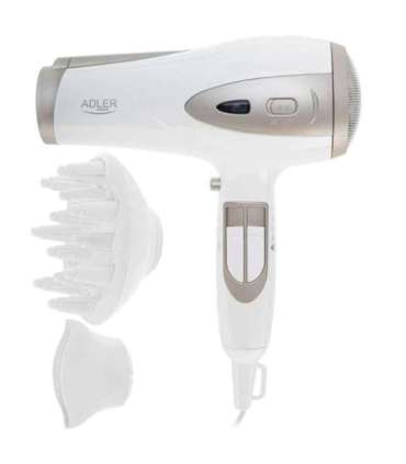 ADLER AD 2248WC HAIR DRYER, WHITE AND CHAMPAGNE