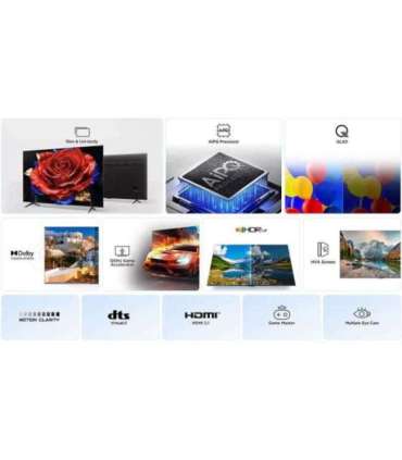 TCL T69C 43T69C TV 109.2 cm (43") 4K Ultra HD Smart TV Wi-Fi Metallic 350 cd/m²