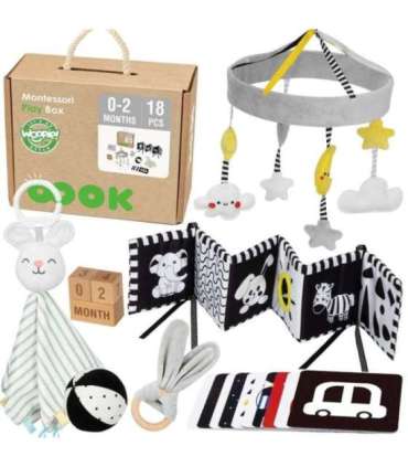 WOOPIE GREEN Pudełko XXL Montessori Sensoryka i Edukacja 7w1 FSC