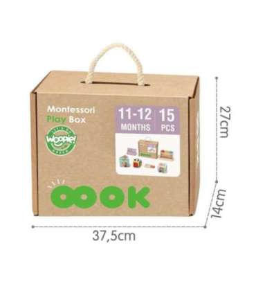 WOOPIE GREEN Pudełko Box 5w1 Montessori Edukacujny 11-12M FSC
