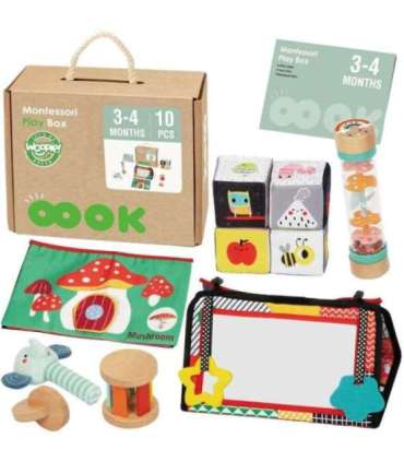 WOOPIE GREEN Pudełko XXL Montessori Sensoryka i Edukacja 6w1 FSC