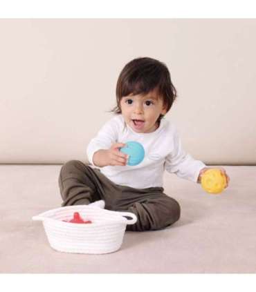 WOOPIE GREEN Box Pudełko XXL Montessori Edukacyjne 6w1 Sensoryczne 5-6 Miesięcy 13el. FSC