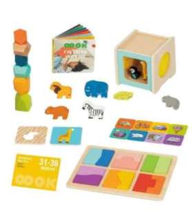 WOOPIE GREEN Box Pudełko XXL Montessori Edukacyjne 7w1 Sensoryczne 31-36 Mies. FSC