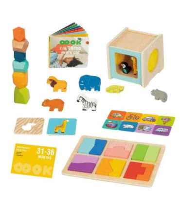 WOOPIE GREEN Box Pudełko XXL Montessori Edukacyjne 7w1 Sensoryczne 31-36 Mies. FSC