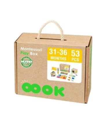 WOOPIE GREEN Box Pudełko XXL Montessori Edukacyjne 7w1 Sensoryczne 31-36 Mies. FSC