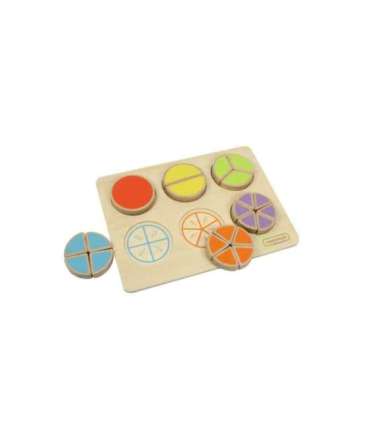 MASTERKIDZ Drewniana Układanka Matematyczna Ułamki