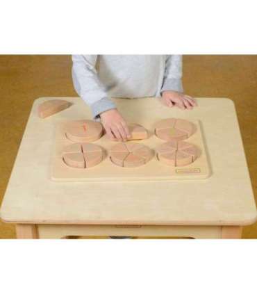 MASTERKIDZ Drewniana Układanka Matematyczna Ułamki