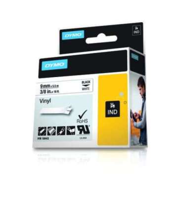 Dymo Schriftband (18443) Black White (S0718580)
