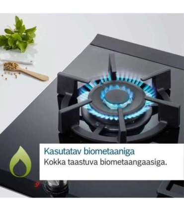 Series 8 Domino gas hob 30 cm Glass ceramic, Black