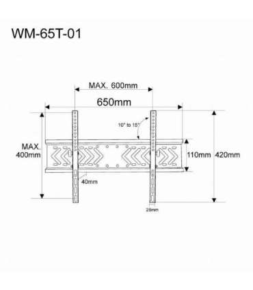 TV SET ACC WALL MOUNT 32-65"/WM-65T-PRO-01 GEMBIRD