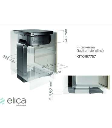 Hood accessory ELICA Recycling kit plinth-out for Nikolatesla FIT / FIT 3Z / FIT XL / PRIME S / ALPHA / VELVET (Filters included