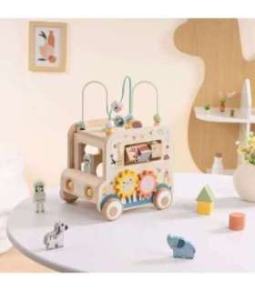 WOOPIE GREEN Drewniana Kostka Aktywności Samochód Terenowy Safari FSC