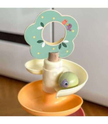 WOOPIE GREEN Drewniany Tor Kulkowy z Efektami Dźwiękowymi Cymbałki FSC