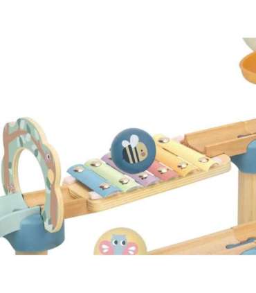 WOOPIE GREEN Drewniany Tor Kulkowy z Efektami Dźwiękowymi Cymbałki FSC