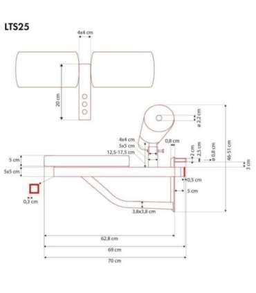LTS25 TRAINING SEAT WITH THIGH LOCK LAT SEAT HMS