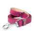 WAUDOG natural leather dog leash 20 mm wide, 122 cm long pink