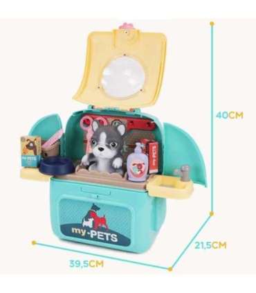 WOOPIE Przenosny Zestaw Pielęgnacyjny Groomer 2w1Pies w Plecaku Transporter