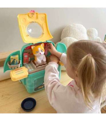 WOOPIE Kotek Przenośny Salon Piękności 2w1 w Plecaku Transporter