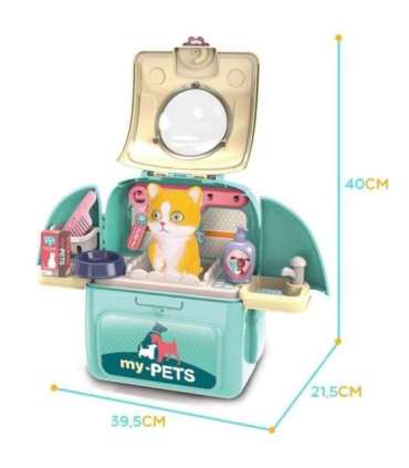 WOOPIE Kotek Przenośny Salon Piękności 2w1 w Plecaku Transporter