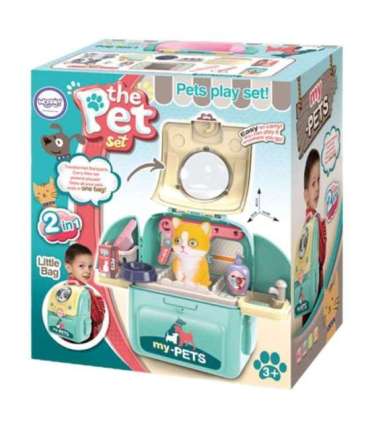 WOOPIE Kotek Przenośny Salon Piękności 2w1 w Plecaku Transporter