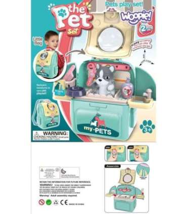 WOOPIE Kotek Przenośny Salon Piękności 2w1 w Plecaku Transporter