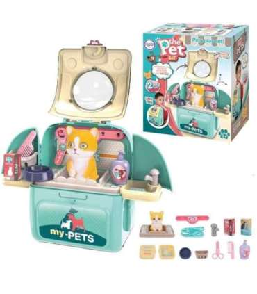 WOOPIE Kotek Przenośny Salon Piękności 2w1 w Plecaku Transporter