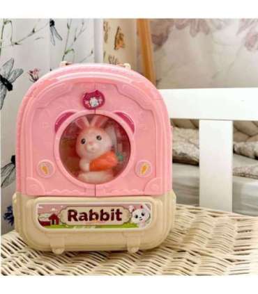 WOOPIE Królik w Plecaku 3w1 Farma Domek Ogródek