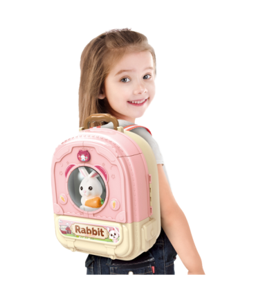 WOOPIE Królik w Plecaku 3w1 Farma Domek Ogródek