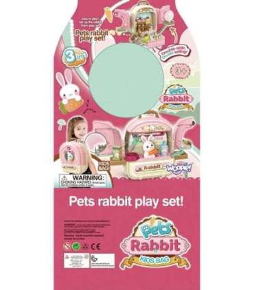 WOOPIE Królik w Plecaku 3w1 Farma Domek Ogródek