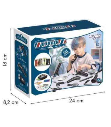 WOOPIE Barber Zestaw Fryzjerski dla Dzieci Salon Stylizacji 24el.