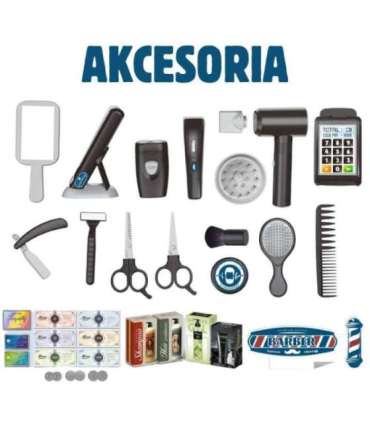 WOOPIE Barber Zestaw Fryzjerski dla Dzieci Salon Stylizacji 24el.